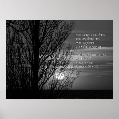 Silhouette Winter Tree Inspiration Poster