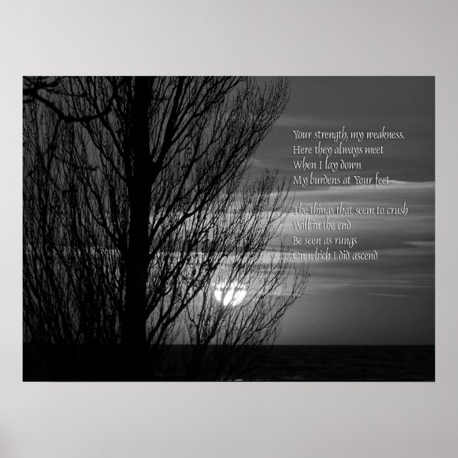 Silhouette Winter Tree Inspiration Poster (Front)
