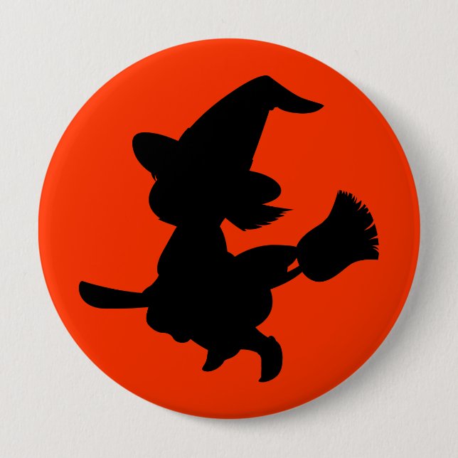 Silhouette Witch Button (Front)