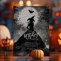 Silhouette Witch Halloween Party Invitation