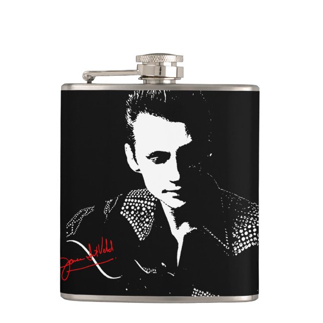 Silhouette with Autograph Flask (Front)