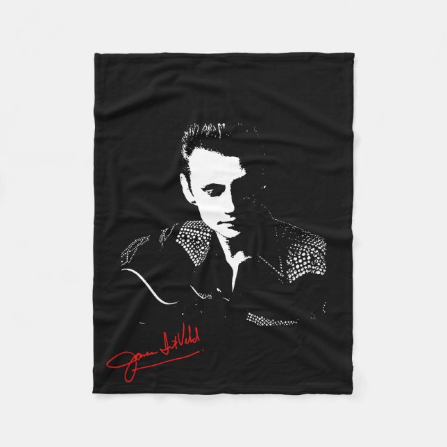 Silhouette with Autograph Fleece Blanket (Front)