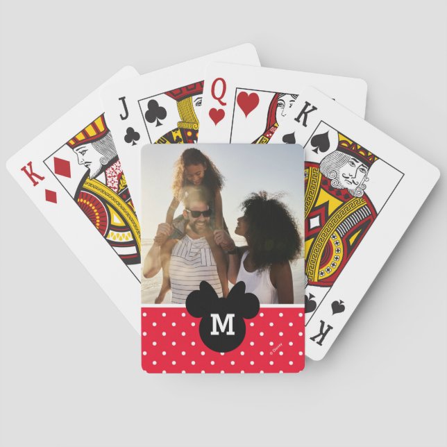 Silhouette with Family Photo Playing Cards (Back)