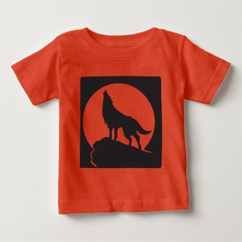 Silhouette wolf howling at the moon _ therian tee