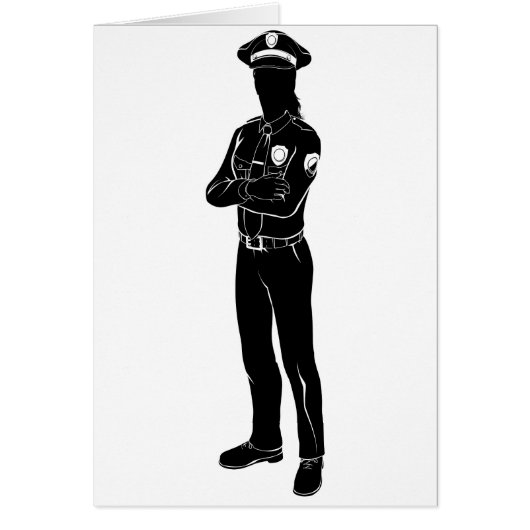 Silhouette Woman Police Office (Front)