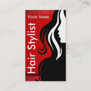 Silhouette Woman Salon Hair Stylist Professional Business Card