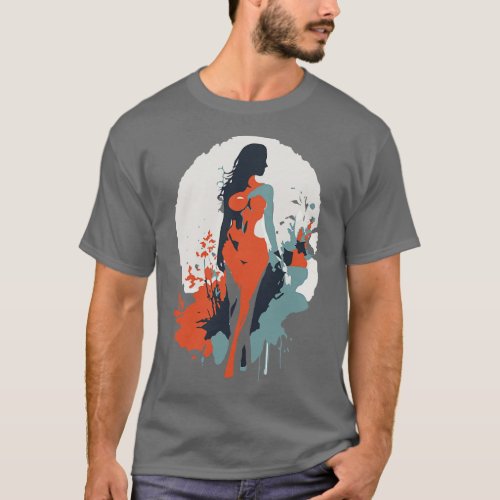 silhouette woman T_Shirt