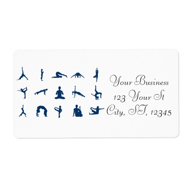 Silhouette Yoga Poses Thunder_Cove Label (Front)