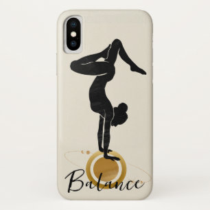 Silhouette yoga upside down handstand balance zen iPhone x case