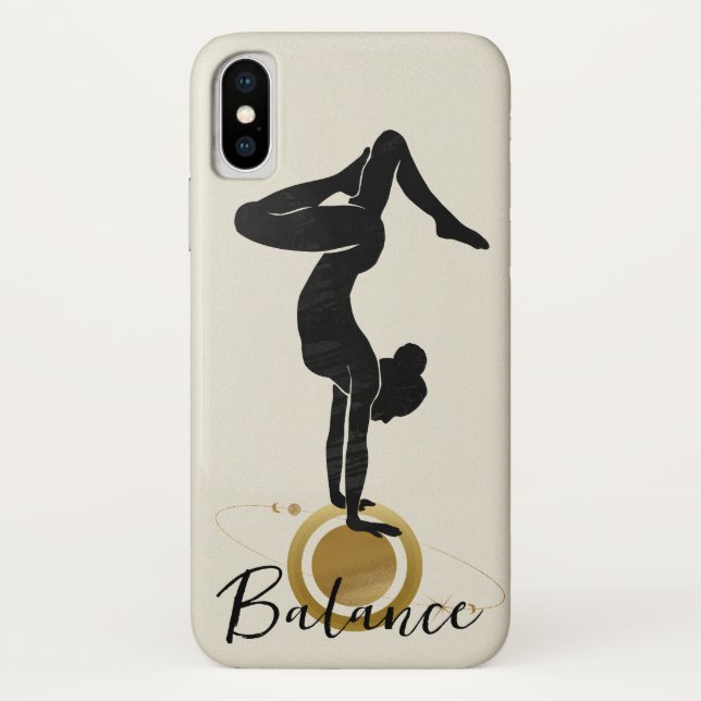Silhouette yoga upside down handstand balance zen Case-Mate iPhone case (Back)