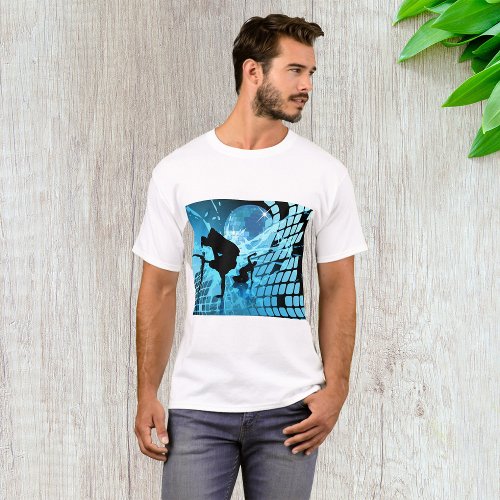 Silhouetted Dancers Mens T_Shirt