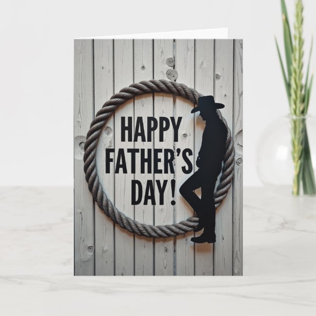 Silhouetted Fathers Day Wish Card (Front)