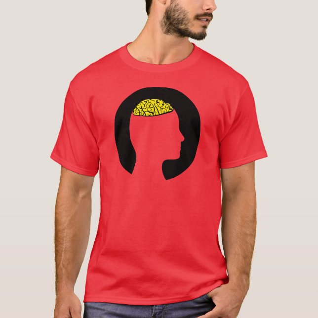 Silhouetted head and brain T-Shirt (Front)