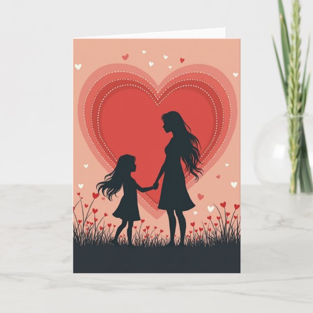 Silhouetted Mothers Day Love Card (Front)