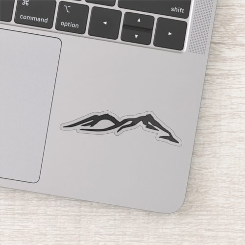 Silhouetted Mountain Peaks Sticker