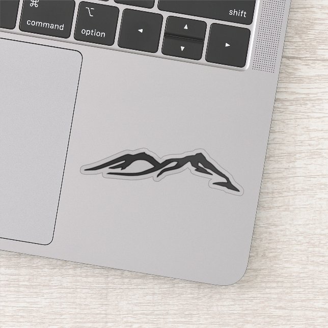 Silhouetted Mountain Peaks Sticker (Detail)