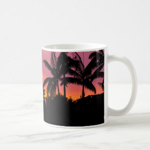 Silhouetted palm trees, Hawaii Coffee Mug