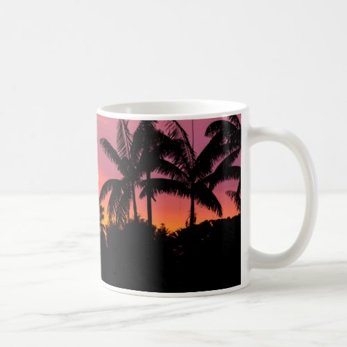 Silhouetted palm trees Hawaii Coffee Mug