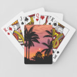 Silhouetted Palm Trees, Hawaii Playing Cards at Zazzle