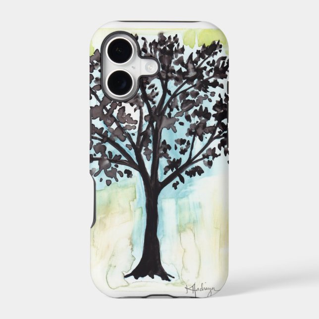 silhouetted tree iphone case (Back)