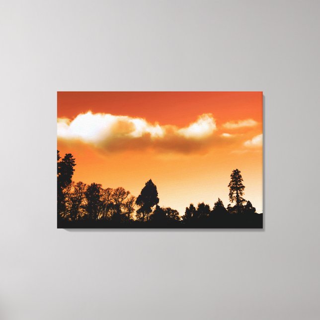 Silhouetted trees canvas print (Front)