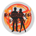 Silhouettes Bachelor Party Tshirts and Gifts Classic Round Sticker