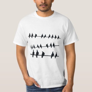 Silhouettes Of Doves T-shirt by naturanoe at Zazzle