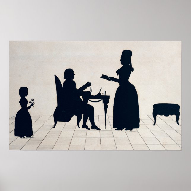 Silhouettes of Monsieur and Madame Roland Poster (Front)