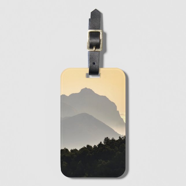 Silhouettes of Mountains Luggage Tag (Front Vertical)