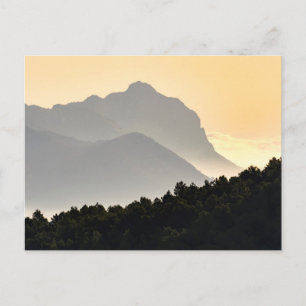 Silhouettes of Mountains Postcard