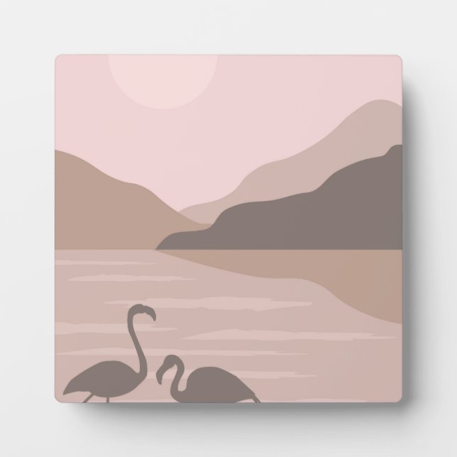 Silhouettes of palm trees plaque (Front)