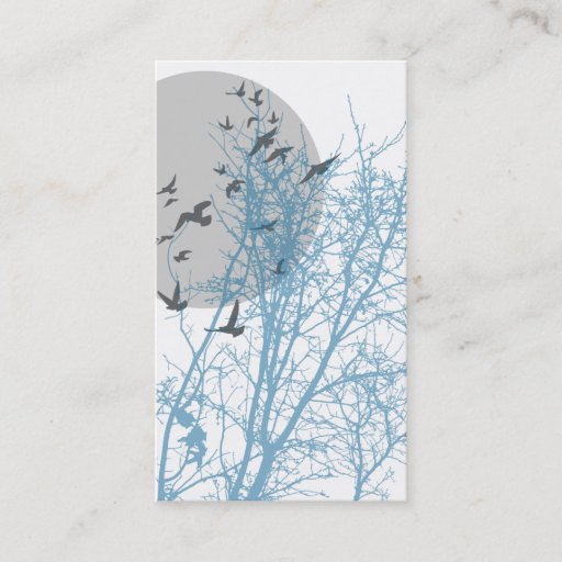 Customizable silhouscreen birds business card templates