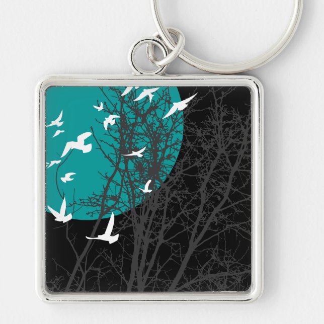 silhouscreen birds keychain (Front)