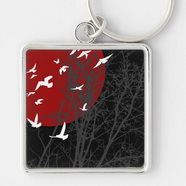 silhouscreen birds keychain (Front)