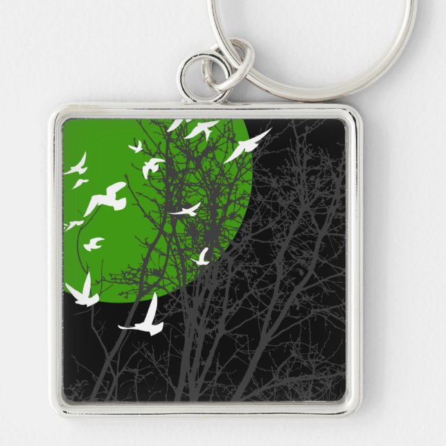 silhouscreen birds keychain (Front)