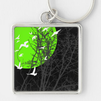 silhouscreen birds keychain