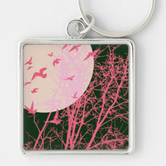 silhouscreen birds keychain