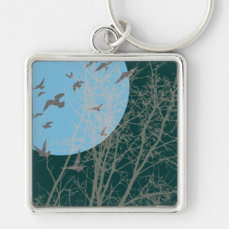 silhouscreen birds keychain
