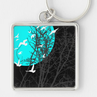 silhouscreen birds keychain