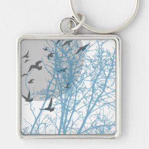 silhouscreen birds keychain
