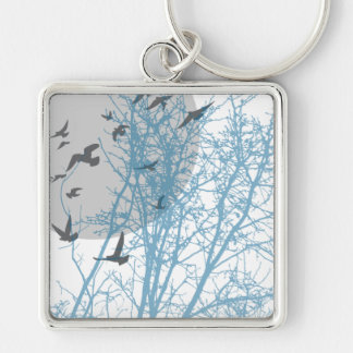 silhouscreen birds keychain