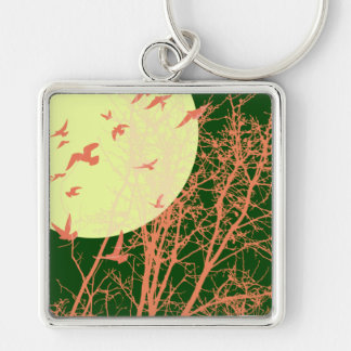 silhouscreen birds keychain