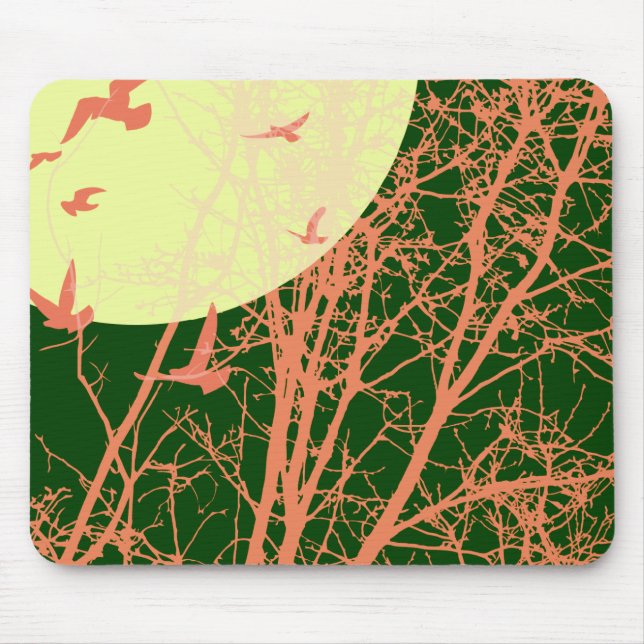 silhouscreen birds mouse pad (Front)