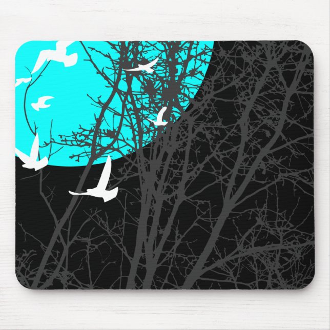 silhouscreen birds mouse pad (Front)
