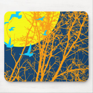 silhouscreen birds mouse pad