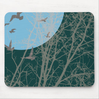 silhouscreen birds mouse pad
