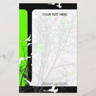 silhouscreen birds stationery