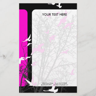 silhouscreen birds stationery