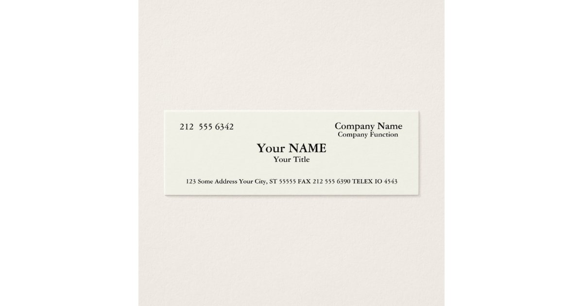 Silian Rail Bone Skinny Business Cards Zazzle