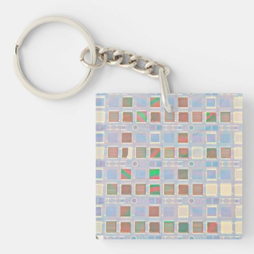 Silicon Chips on a Wafer Acrylic Keychain